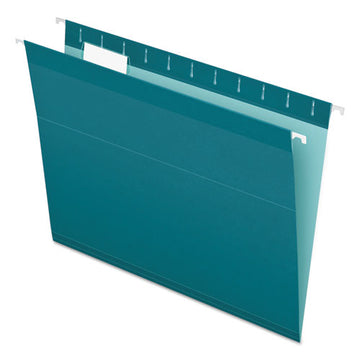 Pendaflex® Colored Reinforced Hanging Folders, Letter Size, 1-5-cut Tab, Teal, 25-box freeshipping - TVN Wholesale